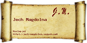 Jech Magdolna névjegykártya