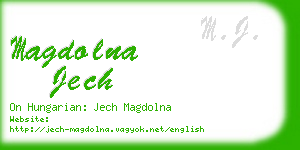magdolna jech business card
